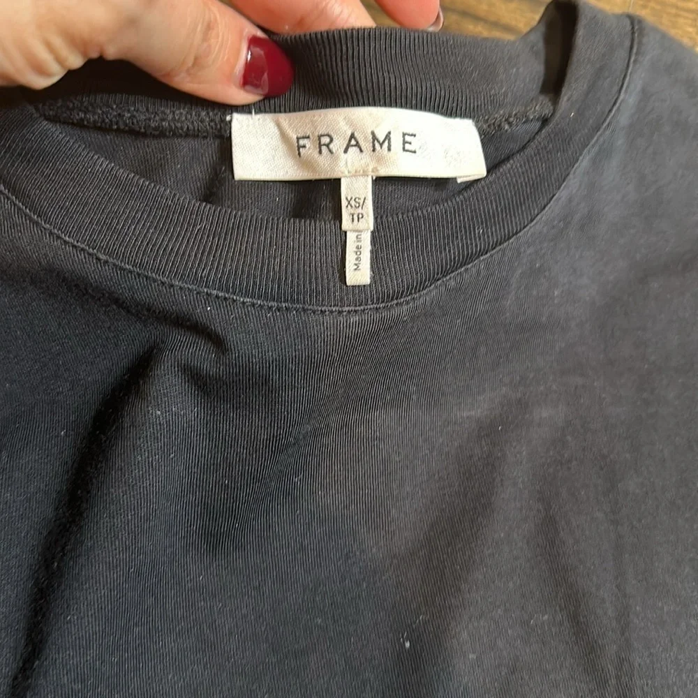 Frame Tie-Waist Cropped Muscle Tee Size XS - Picture 3 of 7